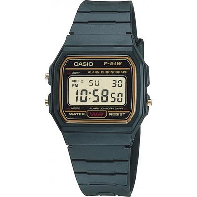 Men S Watch CaSio Collection Black Gold F 91wg 9qjh
