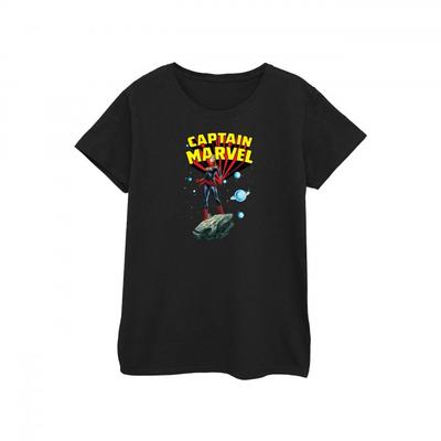 Captain Marvel Kadın/Bayan Pose Pamuklu Tişört