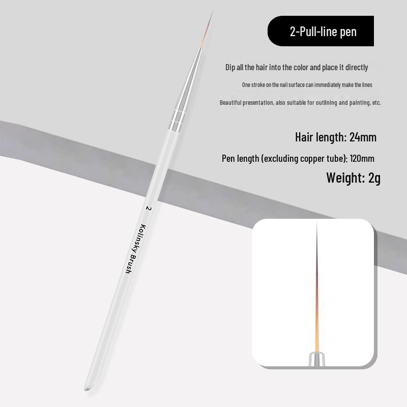 

Ультратонкие японские кисти для рисования линий на ногтях: Набор из 5 предметов для точной контурной обводки, цветочных дизайнов и детализации шелковой нитью