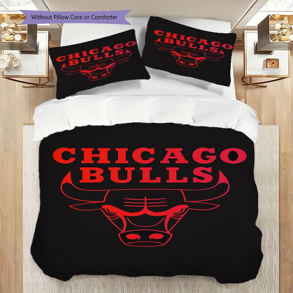 Biancheria da letto iconica Legacy dei Bulls(1 * copripiumino + 2 * federa, senza nucleo) Set biancheria da letto Copripiumino e federa Morbido e confortevole