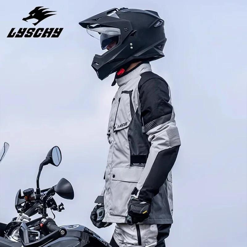 LYSCHY Motocross Jacket Autumn Winter Waterproof Warm Inner Liner Motorcycle Riding Clothing Anti-fall Off-road Jacket Rallysuit