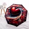 1pc Heart Decorations Automatic Folding Umbrella Durable Iron Frame,All Seasons Home Travel Outdoor Multifunctional Umbrella yy251115171