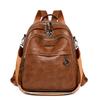 Soft Leather Backpack Women's Large Capacity Backpack Travel Bag