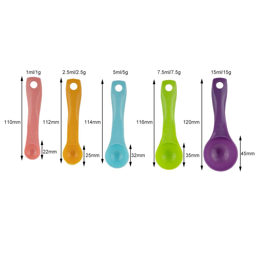 1/2.5/5/7.5/15ML Measuring Spoon Baking Coffee Colorful