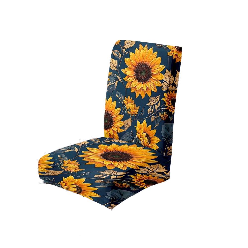 

Утолщенный чехол на сиденье Пылезащитная подушка для стула Украшение дома Подсолнух Эластичный чехол для стула Офис Style 5