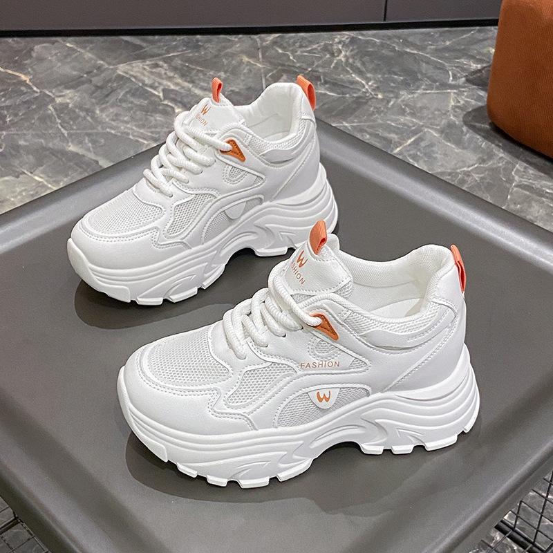 Korean version of the little dad shoes with heightened thick soles 2025 new mesh breathable summer casual sports shoes