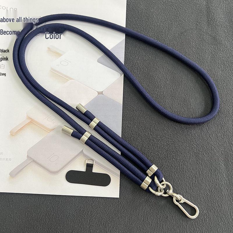 Regulowany 8mm Naszyjnik na telefon komórkowy do noszenia na krzyż - Zewnętrzny pasek zapobiegający zgubieniu w stylowym designie