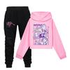 Kpop Demon Hunters Kids Cartoon Hoodie Set With Cotton Material For Casual Wear