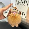 Faux Fox Fur Sleep Doll Bag Charm With Handmade Craft For Car Keychain And Backpack Decor