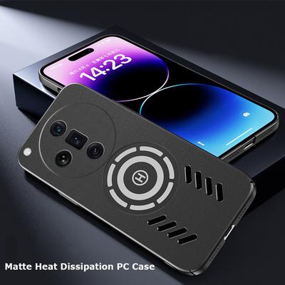 Pro Oppo Find X7 X3 X6 X5 Pro Ultra Rock Sand Ice Magnetický Odvod Tepla Matný Ochranný Kryt z PC Prodyšný Chladicí Kryt