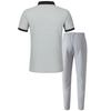 2025 Herren Waffel Colorblock Patchwork Umlegekragen Knopfhemd & Lange Hose Set