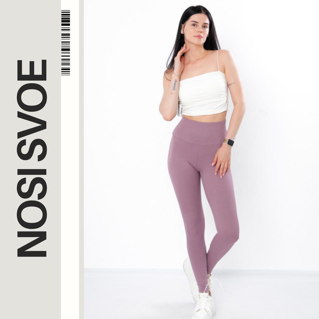 Women’s Everyday Leggings – High-Waisted Ribbed Design with Shaping Fit, Any Season, 3382-133 HC