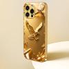 Eagle Design Gold Glass Phone Case Suitable for iPhone 17 16 15 14 13 12 11 Pro/Max/Plus Anti Drop and Shockproof Back Cover