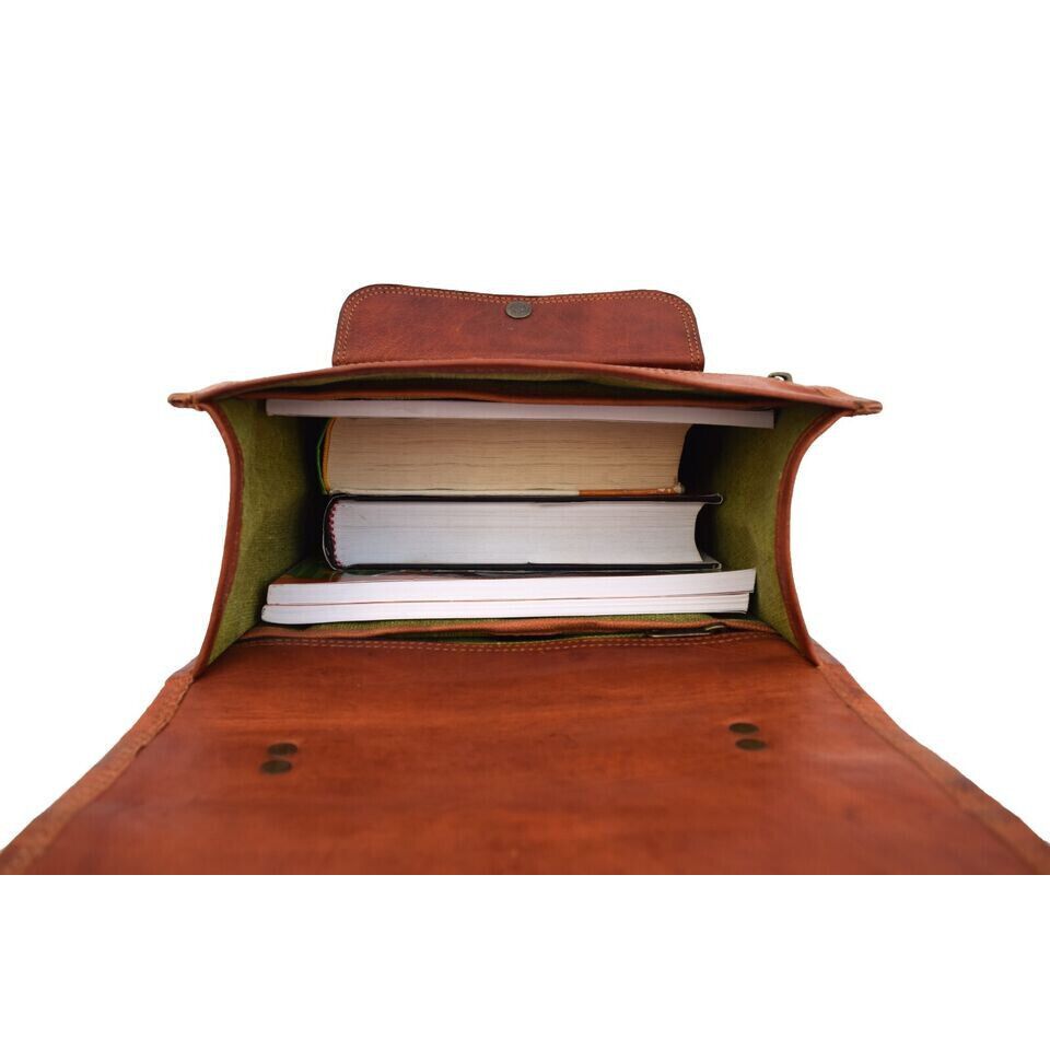 Leather Backpack Shoulder Bag 17" Laptop Rucksack Office School Handbags