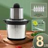 6L Stainless Steel Electric Meat Grinder & 8L Food Processor: Multifunctional for Mincing, Chopping, Baby Food, and Dough Kneading