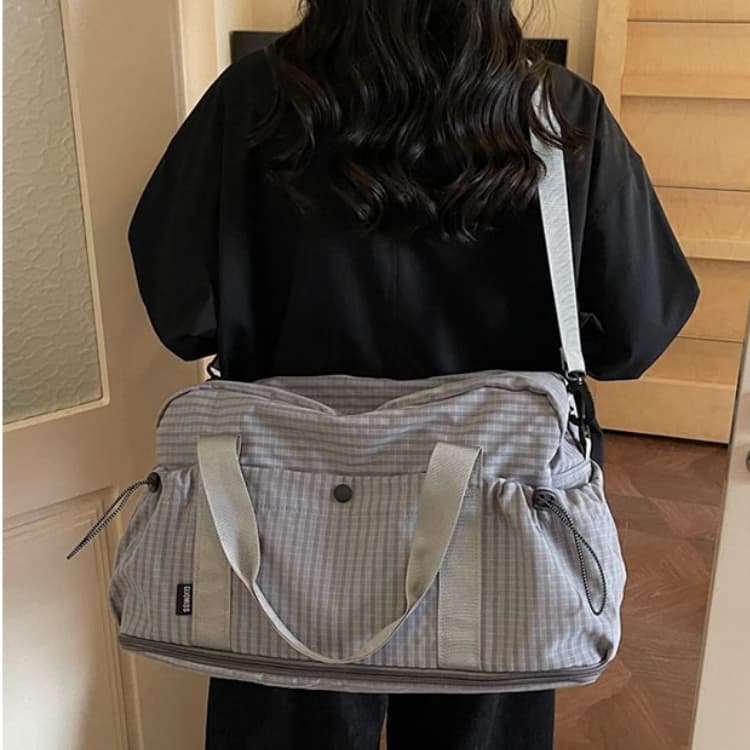 Ретро большая вместительная сумка-тоут женская сумка через плечо серый