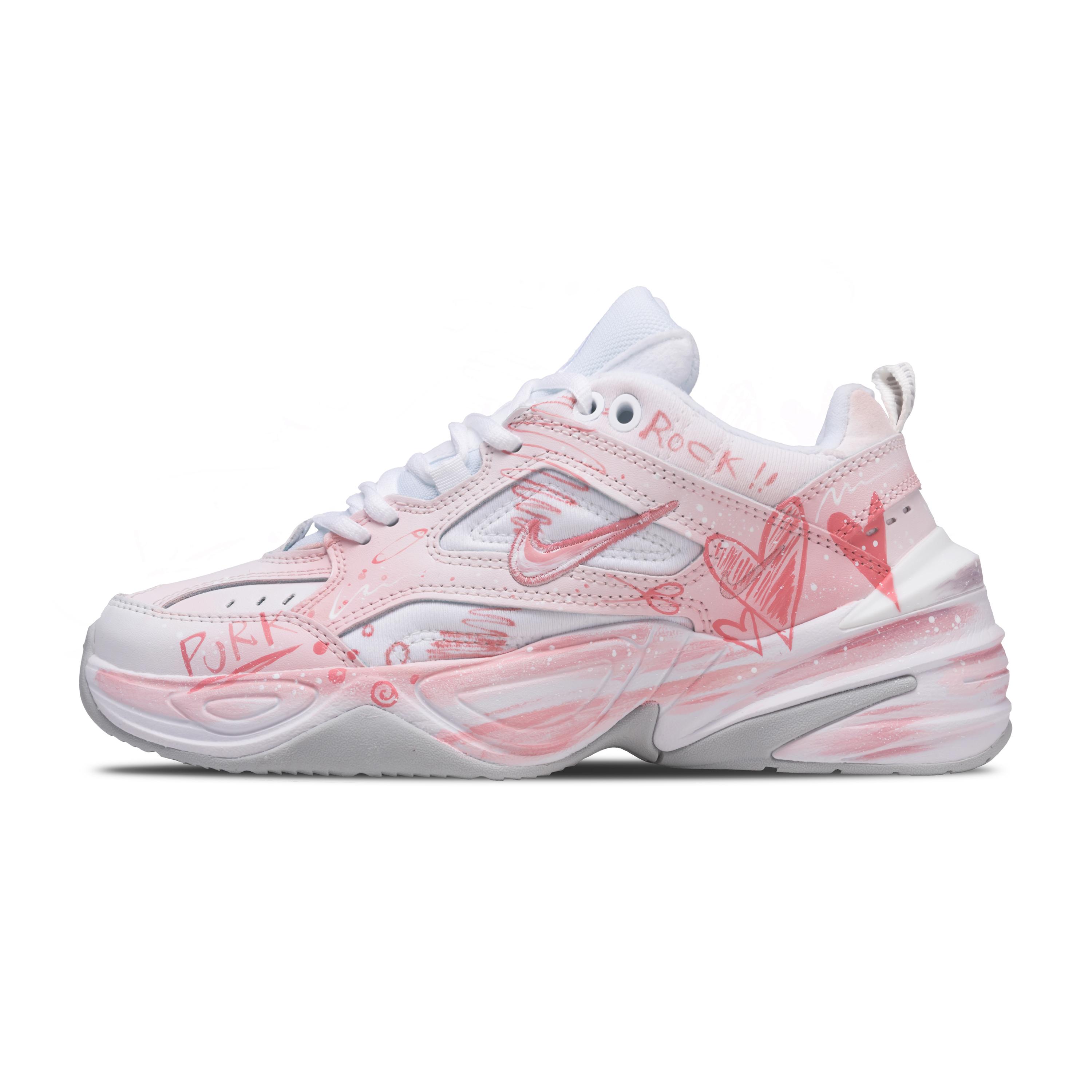 

Nike M2K Tekno Heart, Versatile Quirky Abrasion Resistant Abrasion Resistant Low top Chunky Sneakers Women s White Pink AO3108-100(Team635-) 38