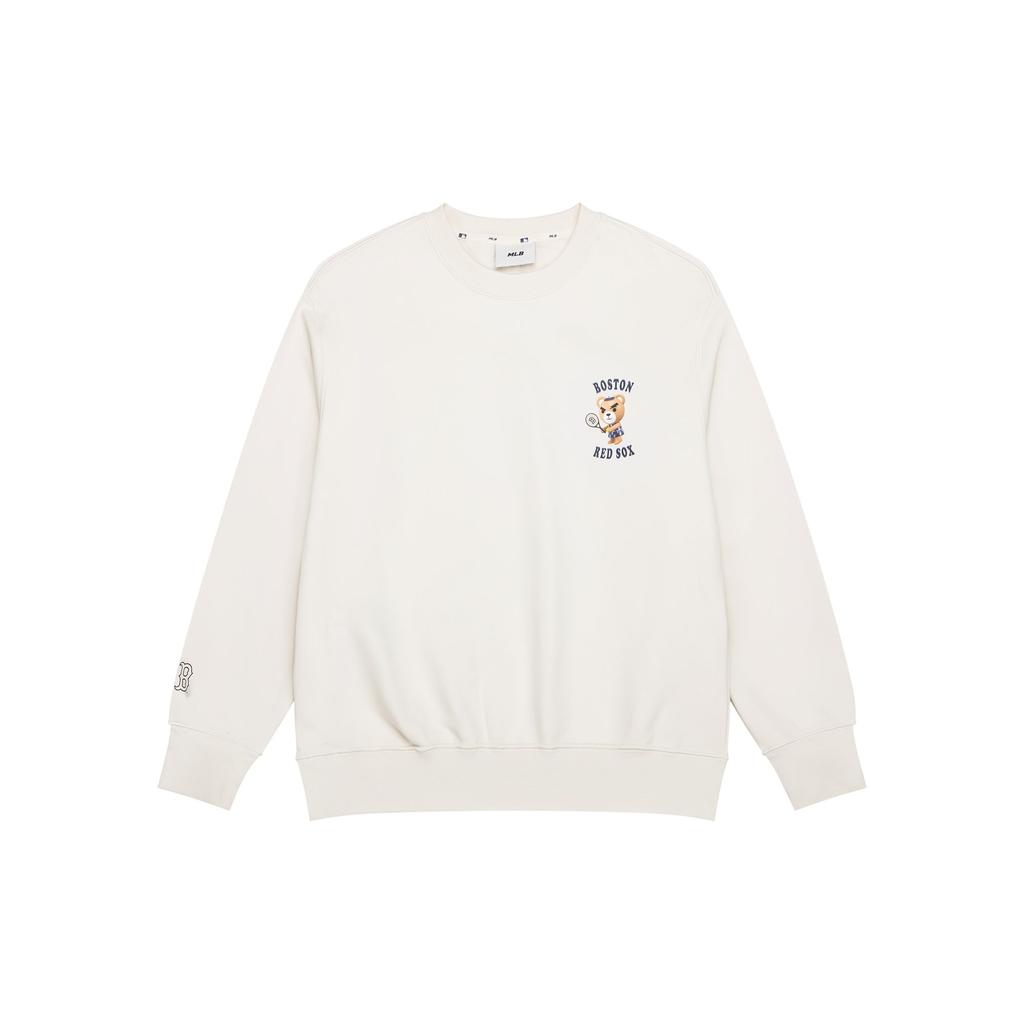 MLB Sweatshirt Unisex Ivory White 3AMTE0134-43CRD