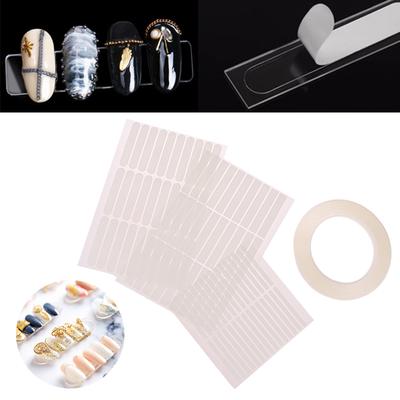 30Pcs Transparent Double Adhesive Tape Nail Tip Self Adhesive Tape Display Bar Nail Art Swatch Display Tool Nail Products