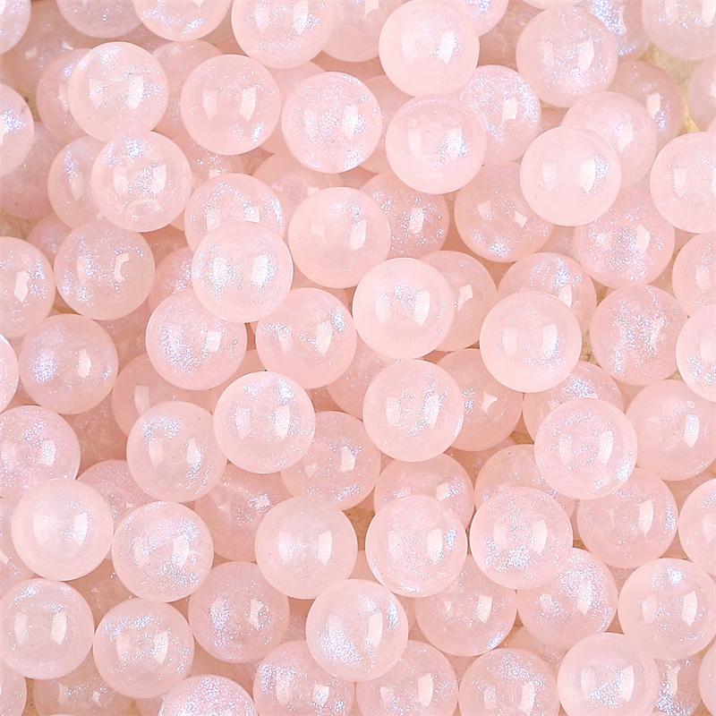 Acrylic Iridescent Mermaid Poreless Loose Beads Handmade DIY Phone case Decorative Material Jewelry Accessory Round Beads