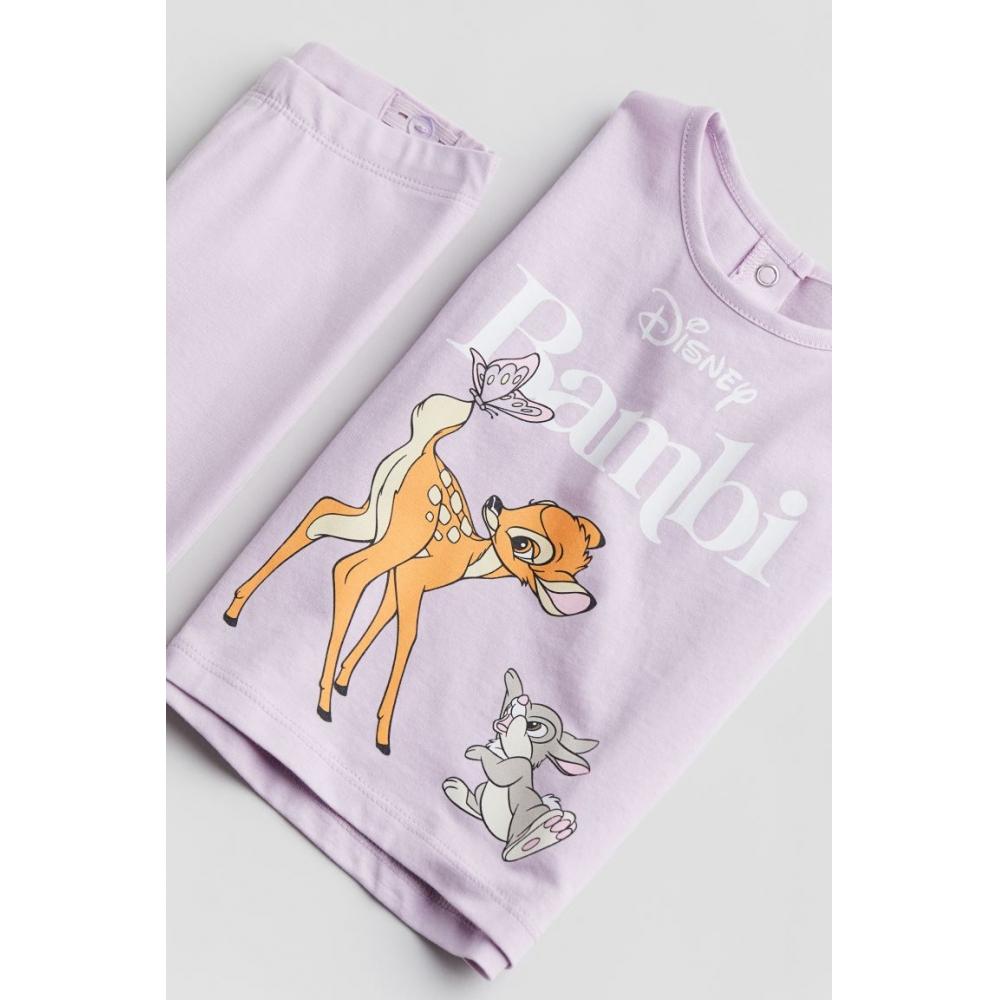 

Комплект из 2 предметов HM Print светло-фиолетовый Бэмби