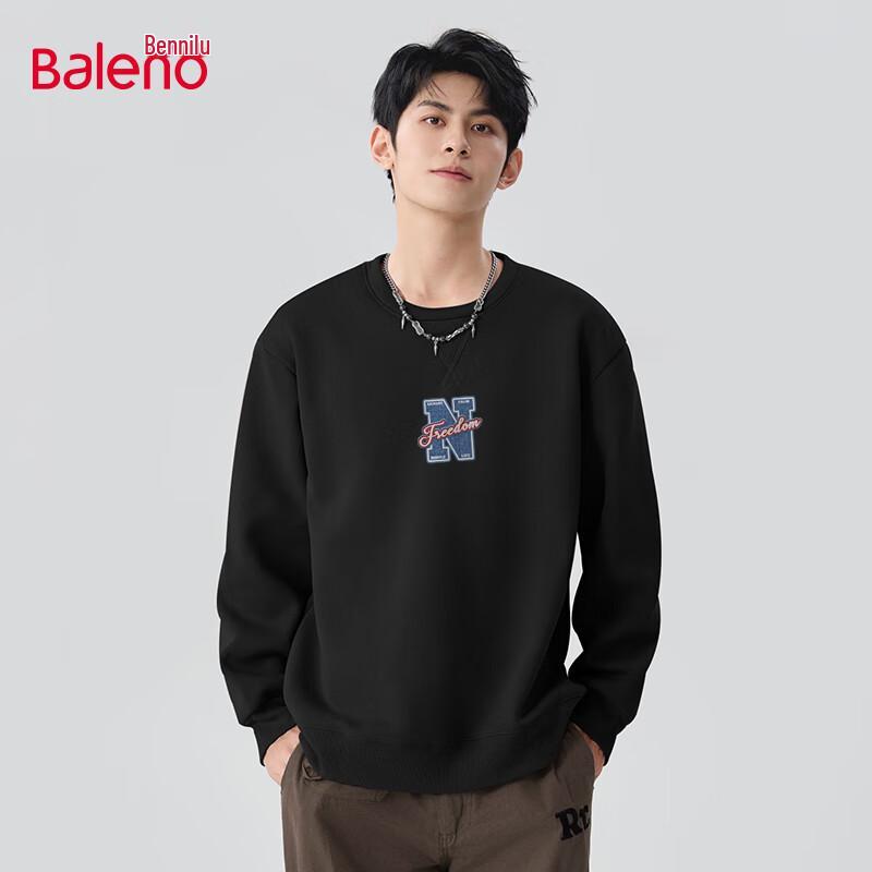 Baleno Men's Retro American Style Crewneck Sweatshirt