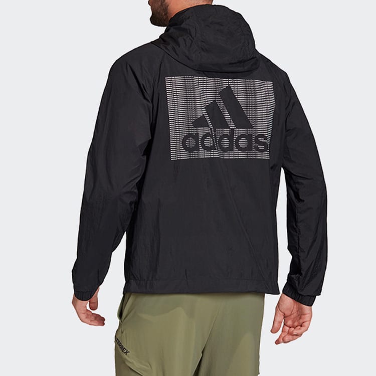 adidas Jackets Men's Black Hooded Moderate Other FI0620