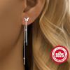Pair of S925 Silver Butterfly Tassel Earrings for Ladies Low Allergy Sweet Girl Versatile Daily Accessory Perfect Gift for Women
