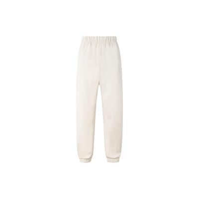 2024 Collection Ch. 02 Solid Color Joggers with Elastic Waist & Pockets Unisex Bottoms Milk-White IW1630