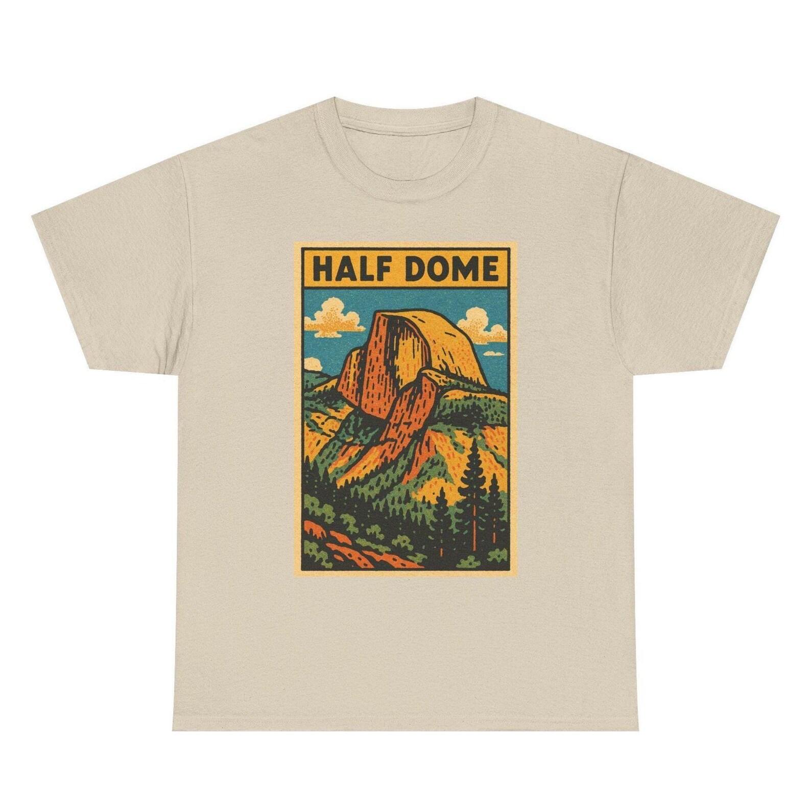 Half Dome T-Shirt: Retro Yosemite National Park Graphic Tee S