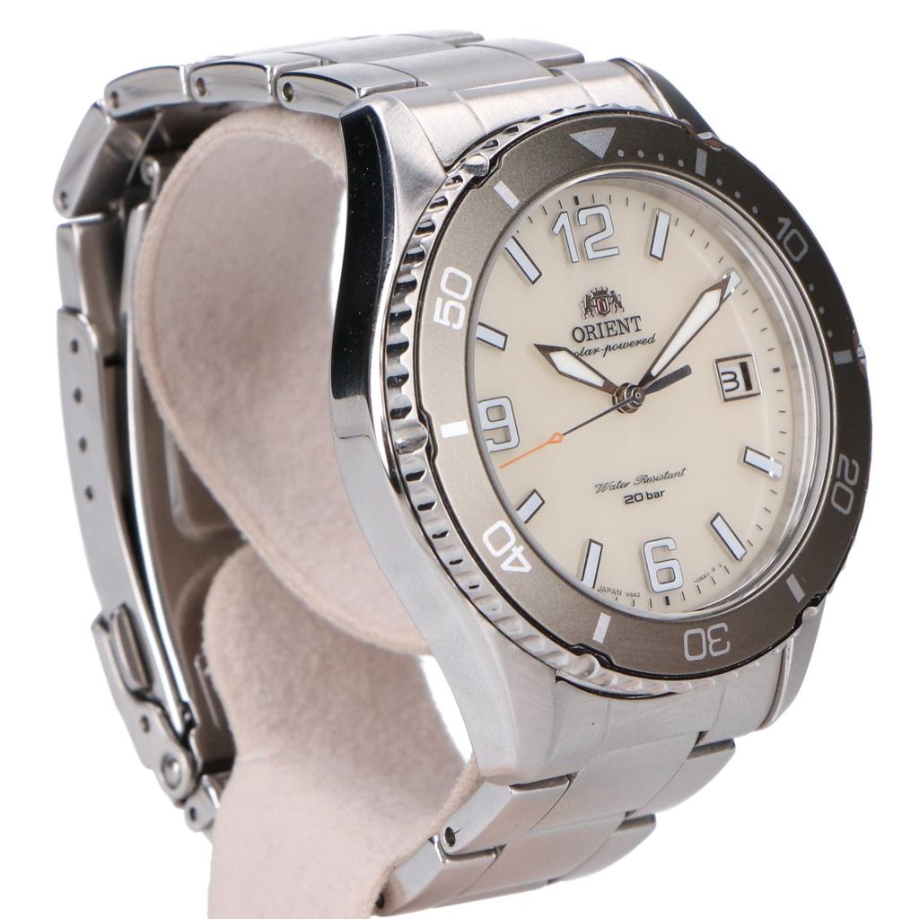 ORIENT RN-WJ0003S Mako 40 Stainless Steel Diver's Quartz Watches Silver/IvoryUsed