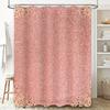 Fashion Pink Shimmering Shower Curtain Sparkling Sequin Home Decor Waterproof Bath Rug Cover