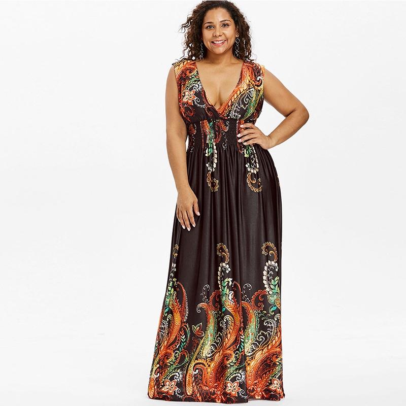 Elegant Women Dress Sleeveless V Neck Evening Party Gown Maxi Long Dress