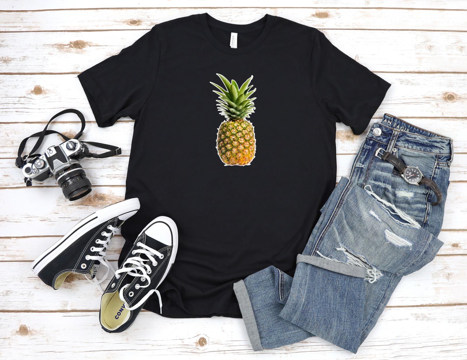 Pineapple Short Sleeve White Men T-shirt T2139 S