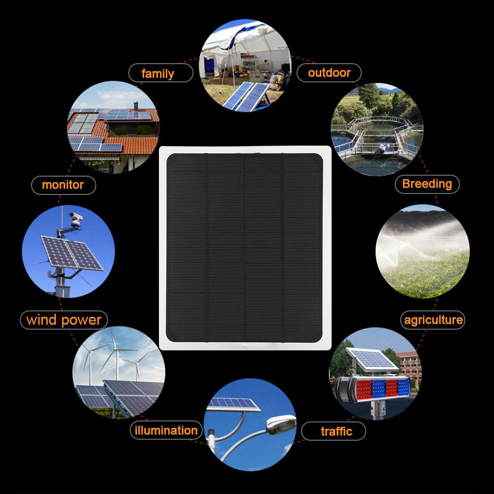12V 10W Portable Monocrystalline Solar Power Panel USB Charger for Car Phone Light