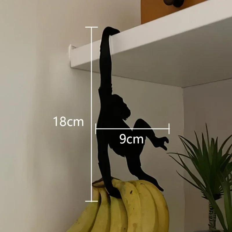 Kitchen Wall Door Metal Hook Key Hanger Cat Tail Monkey Shaped Decor Holder Clothes Storage Rack Seamless Hooks Accessories