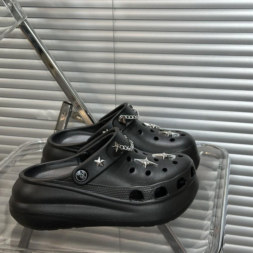 New summer hole shoes slippers women's outer wear summer thick soles go out women's bag head drag