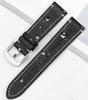 New Genuine leather lychee grain watchband 18mm 20mm 22mm 24mm pin buckle calfskin strap for brands automatic watch Black Brown