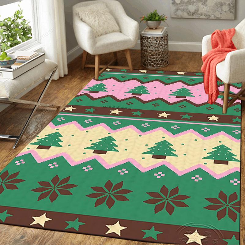 1Pc Gingerbread Men Christmas Rug Office Carpet Indoor Outdoor Doormat Nonslip Soft And Comfortable Living Room Christmas Halloween Gift D91842