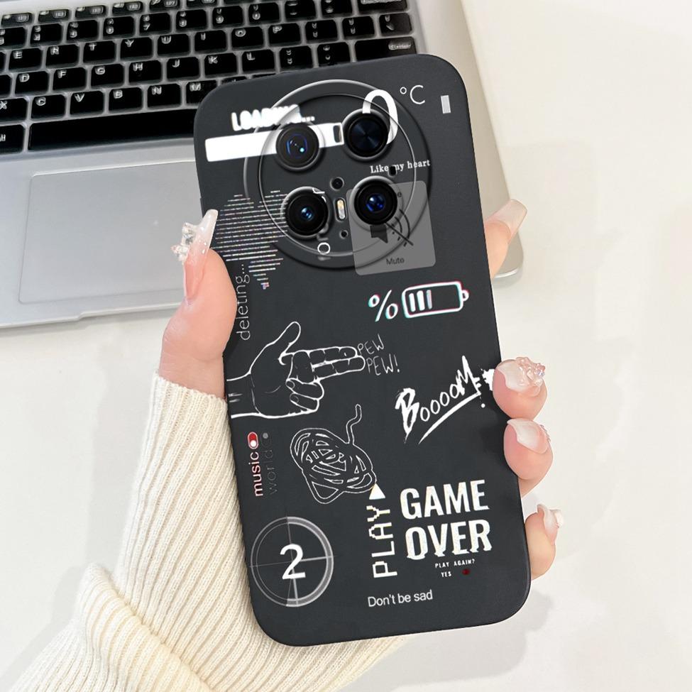 

6.9 For Huawei Mate 70 Pro Case Silicone Cute Cartoon Luxury Fashion Shockproof Bumper For Huawei PLR-AL00 PLR-AL50 Phone Case Mate 70 Pro