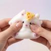 Hamster Shaped Slow Rising Toy Stress Relief Squeeze Toy with Cheese Detail for Desk Decor and Hand Exercise Gift