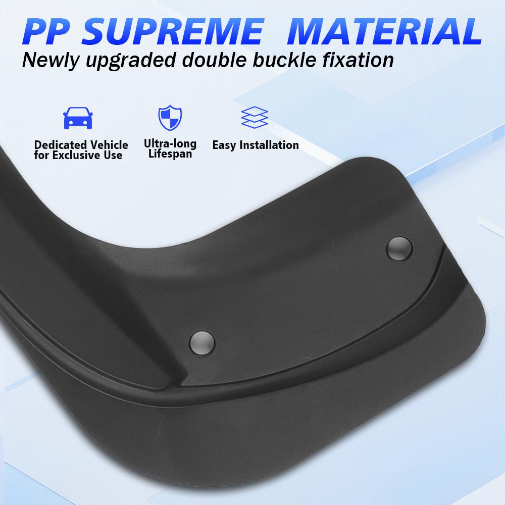 For Tesla Model 3 2025-2026 Front Door Rear Door Car Wheel Mud Flaps Splash Guards MudFlaps Front Rear Fender TPE Mudguards