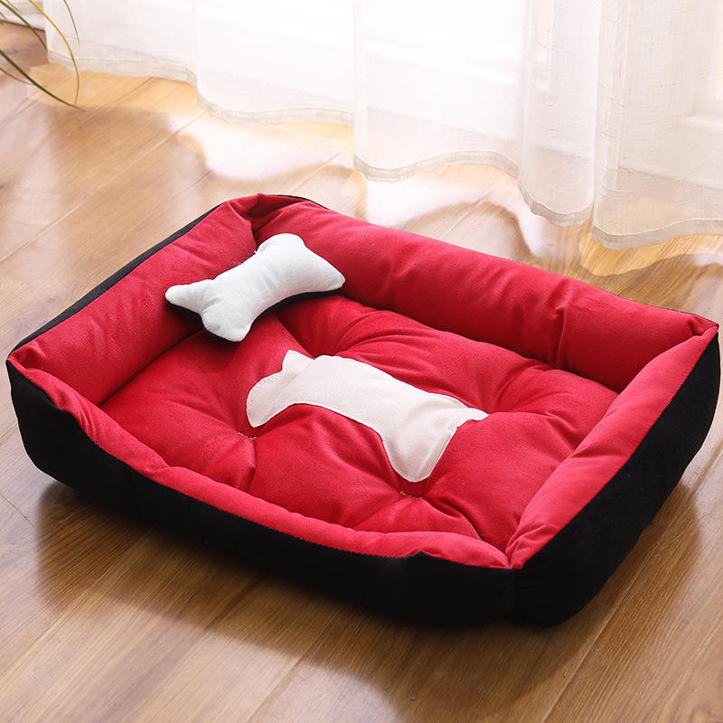 

Четыре сезона прямоугольный плюшевый собачий вольер для дома коврик для животных диван для животных 3XL 90*70*15CM