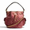 T Monogram T Letter Bucket Bag Cotton Denim With Calfskin Tote Bag Small Women Bags Red 179208-612