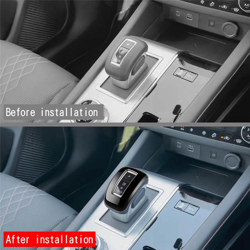 Black Car Gear Head Knob Cover Trim Handball Trim For Mitsubishi Outlander 2025-2025 Replacement