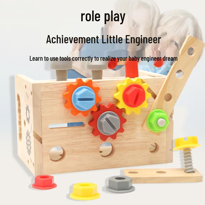 Kids' Educational Wooden Toolbox Set: Pretend Play & Cosplay Fun