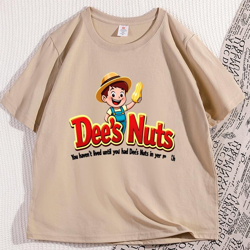 Love Dees Nuts Printed T Shirt Causal Fashion Printed Cotton Tshirt Round Neck Short Sleeve Tee Oversized Tshirt Clothing