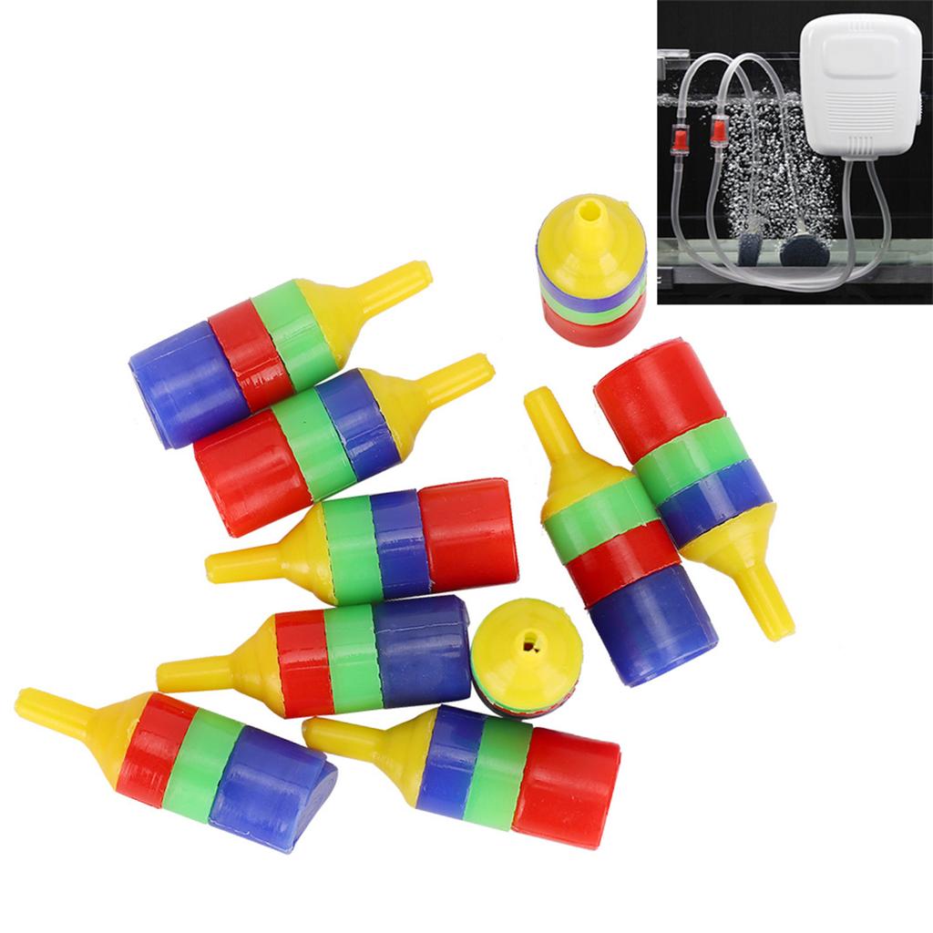 10pcs Fish Tank Air Stone Bubbles Release Oxygen Increasing Diffuser High Efficiency Aeration