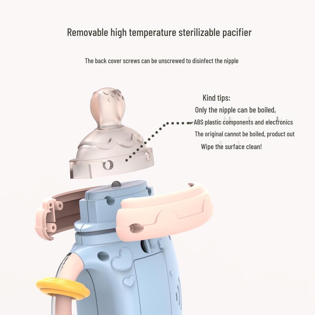 Bilingual Baby Teether Toy with Soothing Sounds & Storytelling Functions