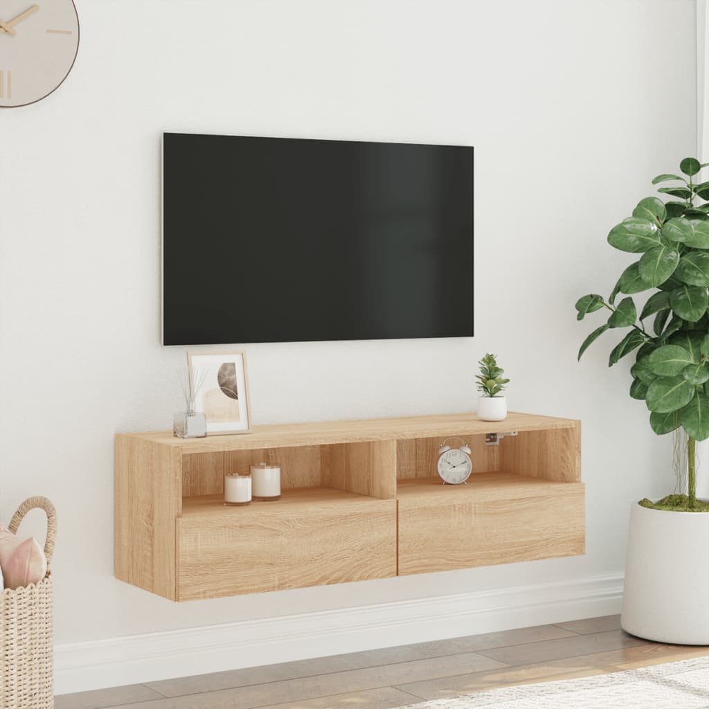 Wandmontierter Fernsehtisch mit multifunktionalem Stauraum, geeignet für verschiedene Zimmerarten, 100x30x30 cm